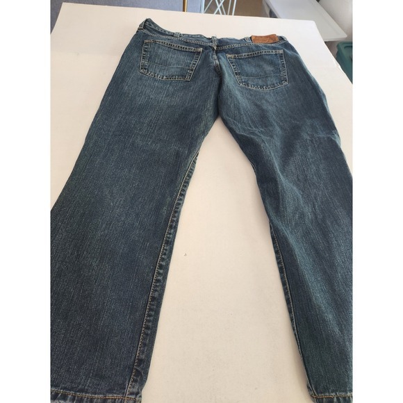 Eddie Bauer Mens Straight Fit Jeans 40x30 Blue Denim 100% Cotton Casual Pants - Picture 6 of 10